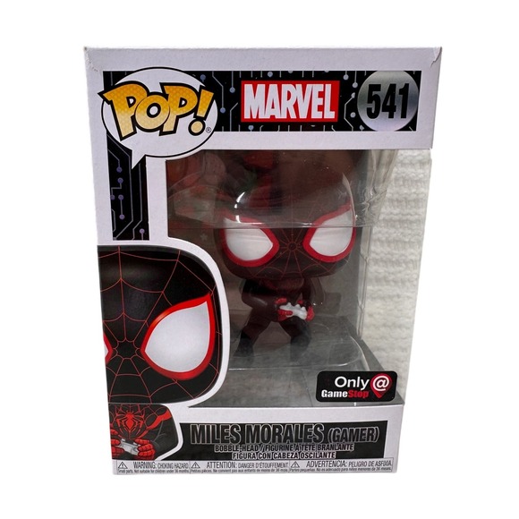 Funko Pop Marvel Miles Morales Gamer 541 GameStop Exclusive Spider-Man Vinyl Toy